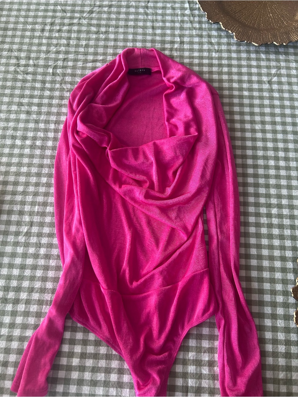 21 Saints Women’s Hot Pink Draped Cowl Neck Sweater